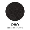 1 Box: P80 - Starcke - Silicon Carbide - Hook & Loop Sanding Discs - 200mm - (50/Box) 