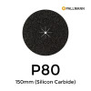 1 Box: P80 - Pallmann - Silicon Carbide - Hook & Loop Sanding Discs - 150mm - 6" - (50/Box)