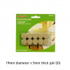 1pk: SupaFix Round Felt Pads - 19x5mm - (20/pk)