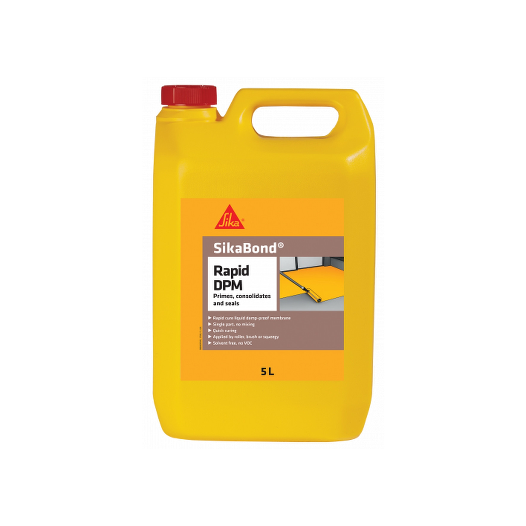 SikaBond 5ltr Rapid DPM Solvent free 1K moisture curing reaction