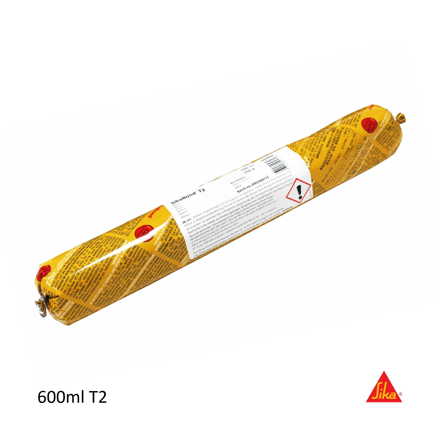 SikaBond T2 600ml Wood Flooring Adhesive Foil Sausage