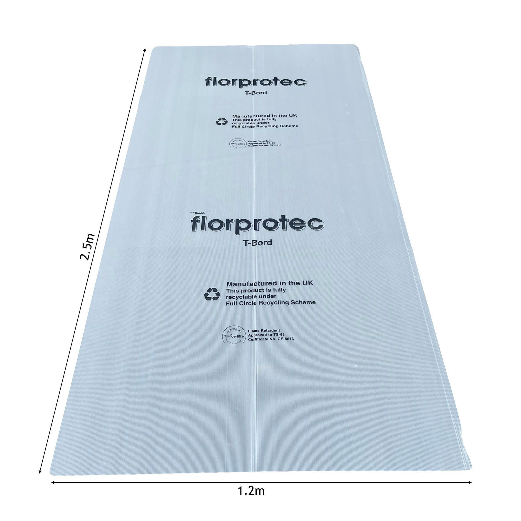 1 Sheet Florprotec TBord M50 Flame Retardant to TS63 Floor